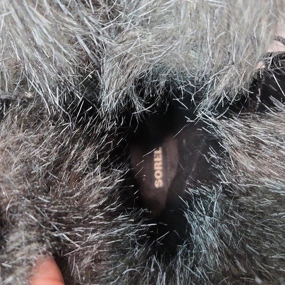 Sorel Women Tall Leather Tofino II Fur Faux Rubber Saltwater boots shoes sz 6 - Picture 13 of 14